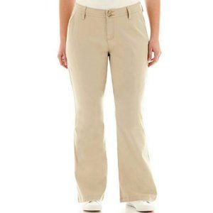 Arizona Plus Size Khaki Pants